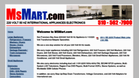 What Msmart.com website looked like in 2012 (12 years ago)