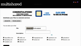 What Multishared.com website looked like in 2012 (12 years ago)