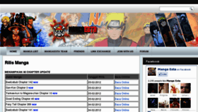 What Mangaesta.net website looked like in 2012 (12 years ago)