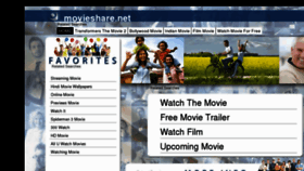What Movieshare.net website looked like in 2012 (12 years ago)