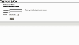 What Mail.tiffany.com website looked like in 2012 (12 years ago)