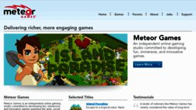What Meteorgames.com website looked like in 2012 (12 years ago)