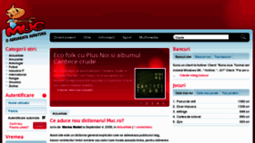 What Muc.ro website looked like in 2012 (12 years ago)