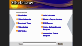 What Mbelek.net website looked like in 2012 (11 years ago)