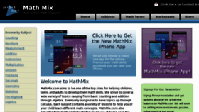 What Mathmix.com website looked like in 2012 (11 years ago)