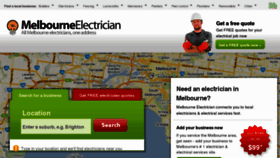 What Melbourneelectrician.com.au website looked like in 2012 (11 years ago)