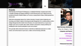 What Mekki.ca website looked like in 2012 (11 years ago)