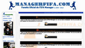What Managerfifa.com website looked like in 2012 (11 years ago)
