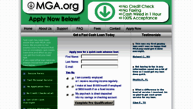 What Mga.org website looked like in 2012 (11 years ago)