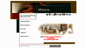 What Malaria.org.za website looked like in 2012 (11 years ago)