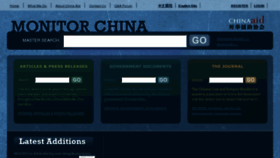 What Monitorchina.org website looked like in 2012 (11 years ago)