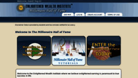 What Millionairehalloffame.com website looked like in 2012 (11 years ago)