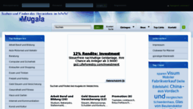 What Mugala.de website looked like in 2012 (11 years ago)