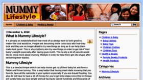 What Mummylifestyle.com website looked like in 2012 (11 years ago)