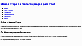 What Menospreco.com.br website looked like in 2012 (11 years ago)