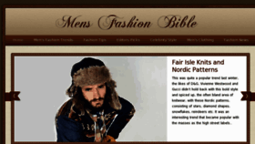 What Mensfashionbible.com website looked like in 2012 (11 years ago)