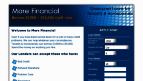 What Morefinancial.co.uk website looked like in 2012 (11 years ago)