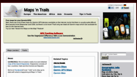 What Mapsntrails.com website looked like in 2012 (11 years ago)