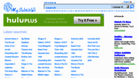 What Mysubtitles.com website looked like in 2012 (11 years ago)