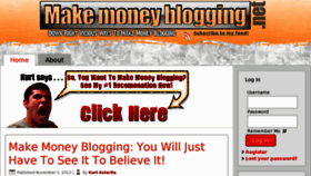 What Make-money-blogging.net website looked like in 2012 (11 years ago)