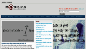 What Mathblog.org website looked like in 2012 (11 years ago)