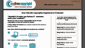 What Myfreecopyright.com website looked like in 2012 (11 years ago)