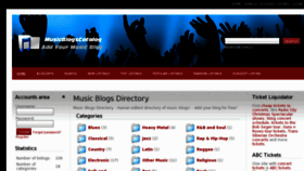What Musicblogscatalog.com website looked like in 2013 (11 years ago)