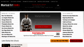 What Martialartlinks.com website looked like in 2013 (11 years ago)
