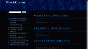 What Miss141.com website looked like in 2013 (11 years ago)