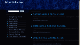 What Miss141.com website looked like in 2013 (11 years ago)