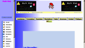 What Mathwebs.com website looked like in 2013 (10 years ago)