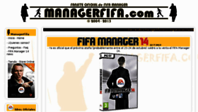 What Managerfifa.com website looked like in 2013 (10 years ago)