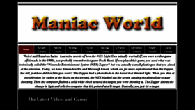 What Maniacworld.com website looked like in 2013 (10 years ago)