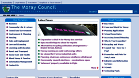 What Moray.gov.uk website looked like in 2013 (10 years ago)