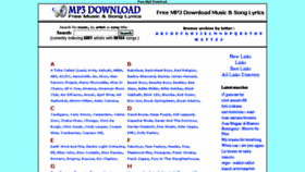 What Mp3-download-free.com website looked like in 2013 (10 years ago)