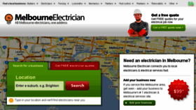 What Melbourneelectrician.com.au website looked like in 2013 (10 years ago)