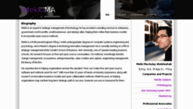 What Mekki.ca website looked like in 2013 (10 years ago)