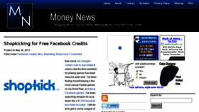 What Moneyne.ws website looked like in 2013 (10 years ago)