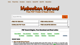 What Mabookan.com website looked like in 2013 (10 years ago)