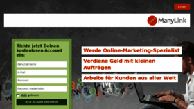What Manylink.de website looked like in 2013 (10 years ago)