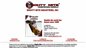 What Mightymitesawmills.com website looked like in 2013 (10 years ago)