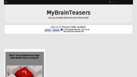 What Mybrainteasers.com website looked like in 2013 (10 years ago)