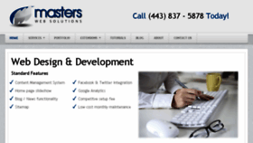 What Masterswebsolutions.com website looked like in 2013 (10 years ago)