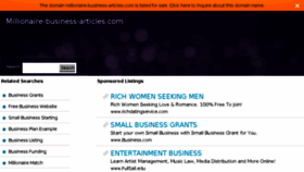 What Millionaire-business-articles.com website looked like in 2013 (10 years ago)