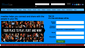 What Meetlax.com website looked like in 2013 (10 years ago)