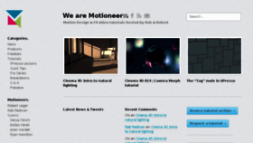 What Motioneers.net website looked like in 2013 (10 years ago)