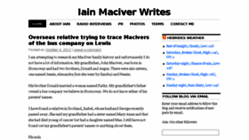 What Maciverblog.co.uk website looked like in 2013 (10 years ago)