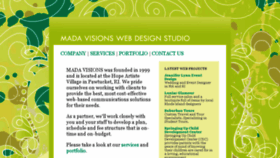 What Mada-visions.com website looked like in 2013 (10 years ago)