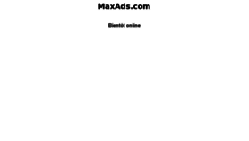 What Maxads.com website looked like in 2013 (10 years ago)