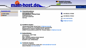 What Main-host.de website looked like in 2013 (10 years ago)